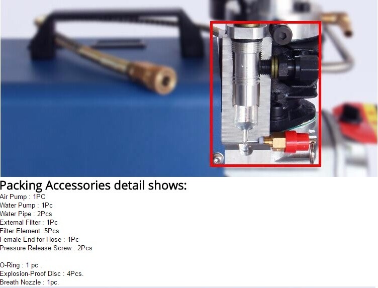 High Pressure 4500PSI Air Compressor For Pneumatic Airgun Scuba Rifle PCP Inflator