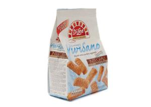 China Biscuit Square Bottom Plastic Bags With Zipper Food Grade Material wholesale