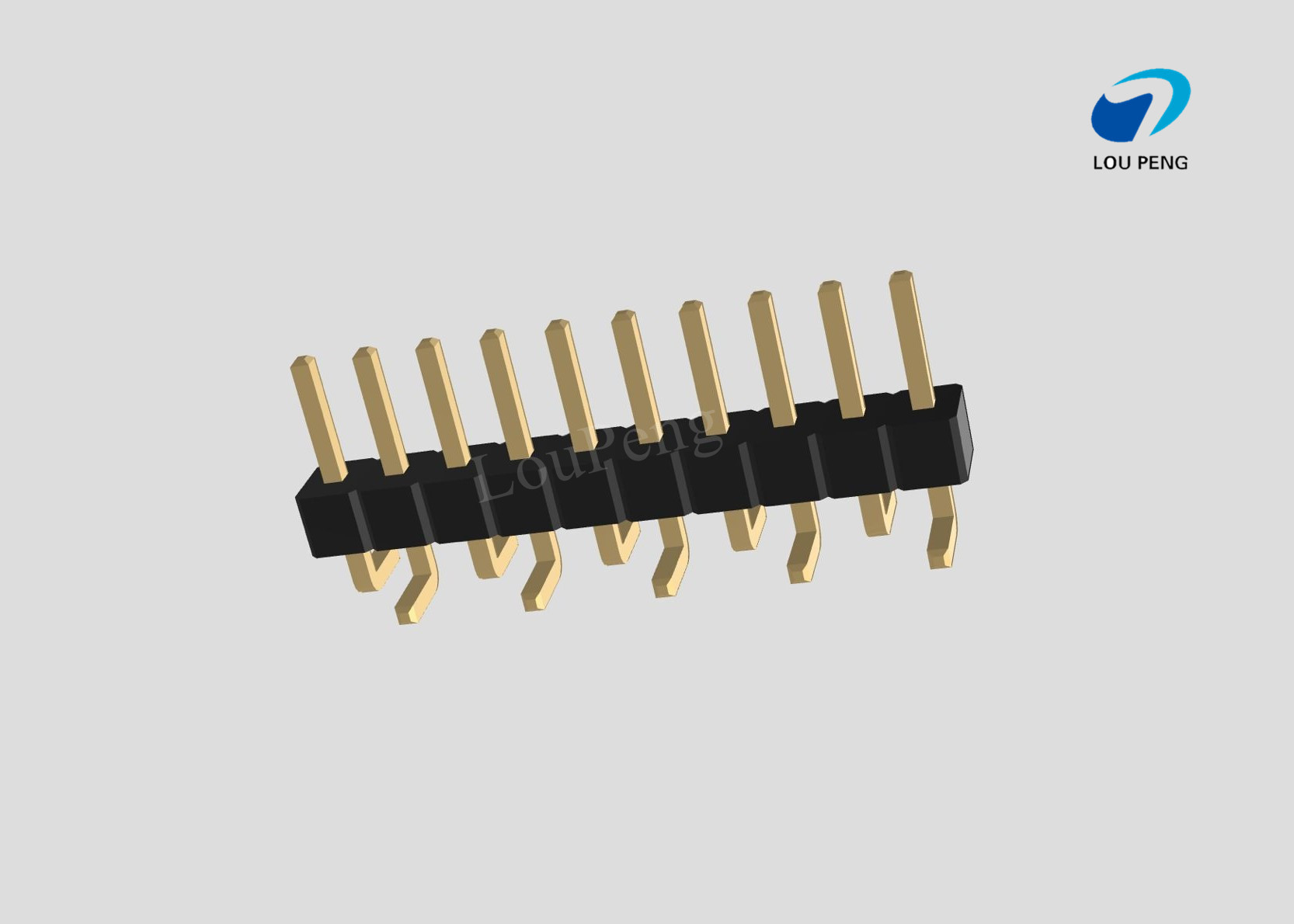Pin Header 1x10pin 1.00mm pitch vertical SMD pin1Right