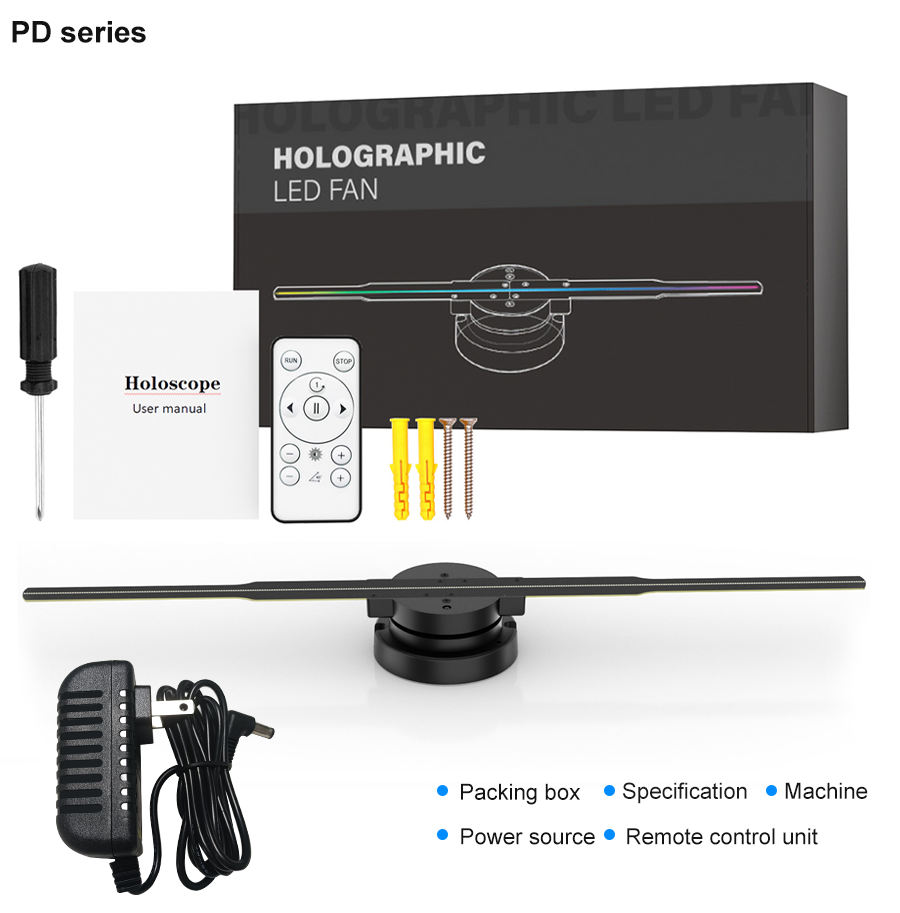 Hologram Fan 3d Hologram Display 180cm Digital Signage with 2d 3d Animation and LED