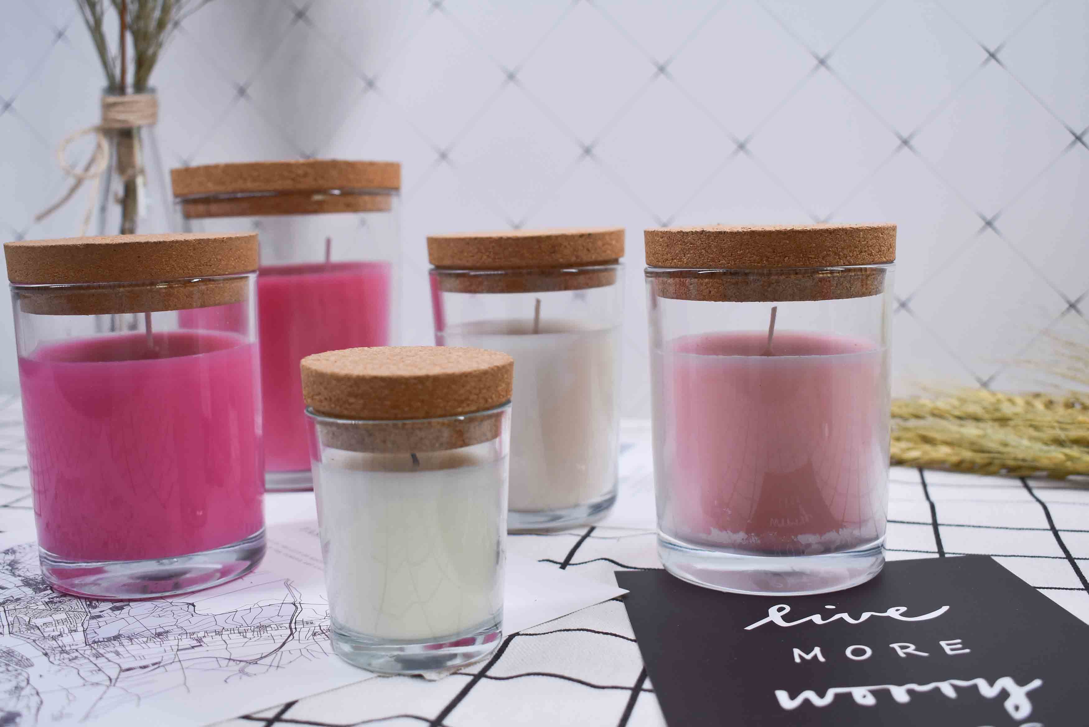 Sealing Glass Jars Cork Lids For Candles Storage Candle Cups