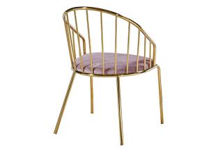 China Stainless Steel Leather Padded Dining Chairs With Backrest wholesale
