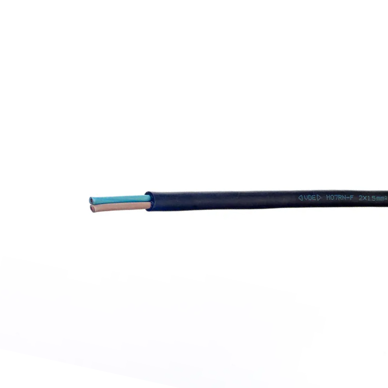 2 Core Conductor Copper Fire-Resistant Power Cable for Outdoor Camp H07RN-F 2x0.75/1/1.5/2.5mm2 Fire-Resistant Outdoor