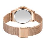 Delicate 30 Meter Alloy Female Wrist Watches , Rose Gold Waterproof Watch