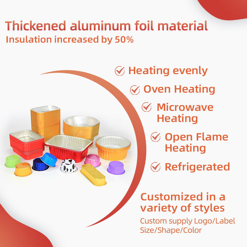 Customized Silver/Gold Aluminum Foil Food Package Boxes Rectangular/Round Shape Eco Friendly Printing