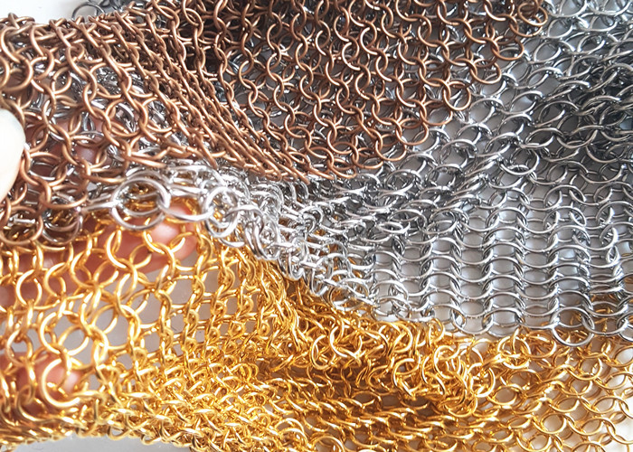 Weave Type Carton Steel Round Ring Mesh Chainmail Ring Belt For Decoration Ceiling Lights