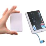 credit card power bank with charging cable