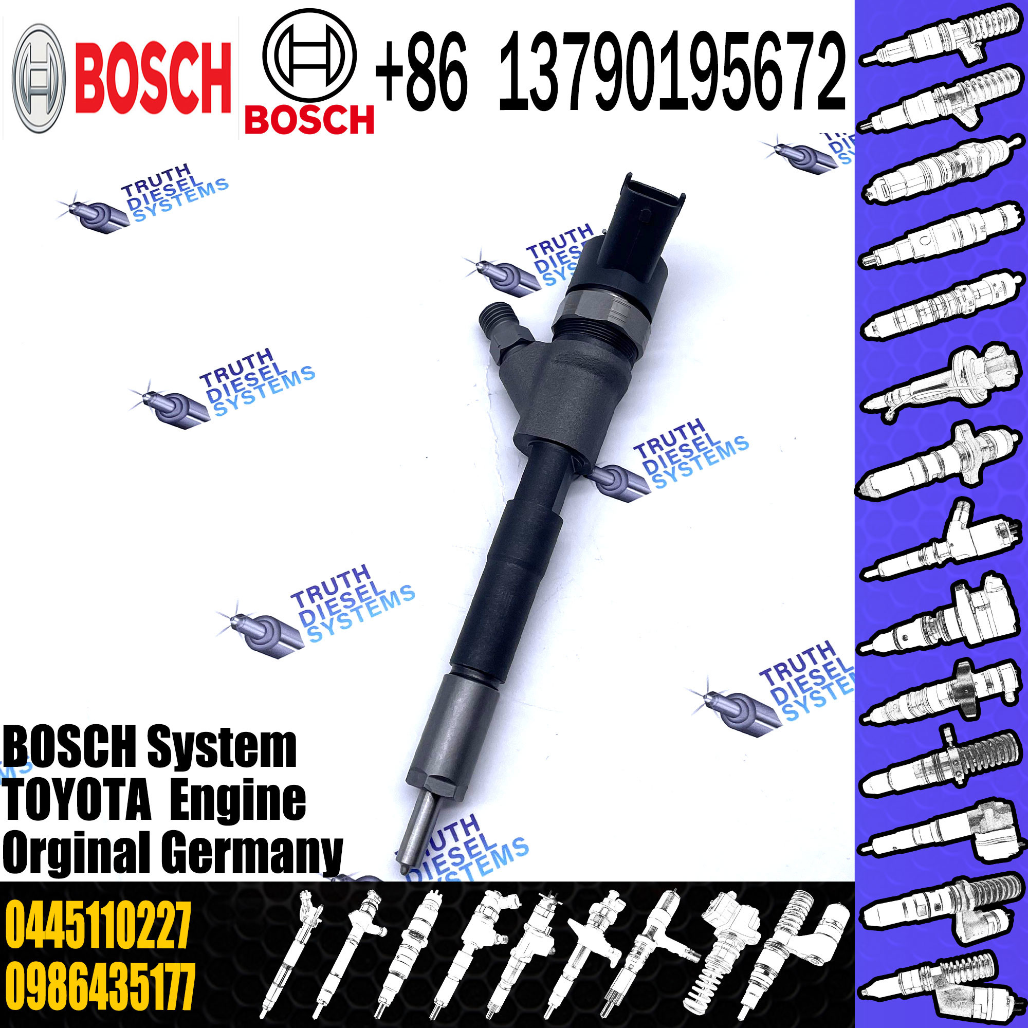 TOYOTA BOSCH Diesel Injector 0445110220 0445110226 Diesel Engine Fuel Injector