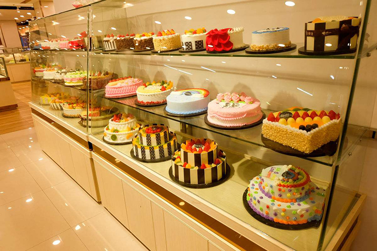 Bakery Display Cake Refrigerated Cold Food Bars Counter Cabinet with Display Cooler