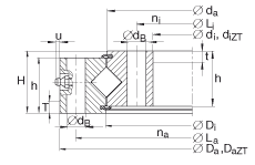 Crossed roller bearing XU300515