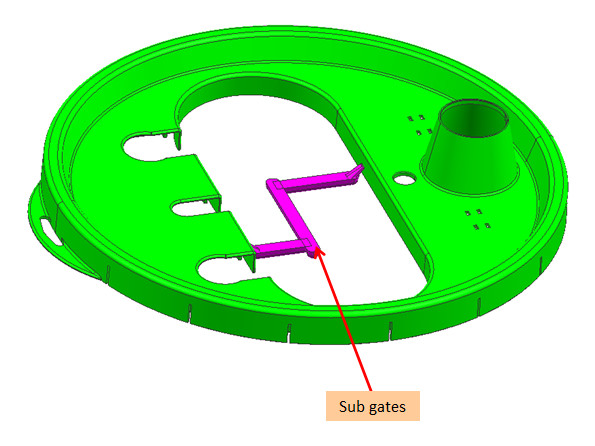 5 Gallon PP copolymer Precision Injection Mould Paint Lid , Door , Seal Retainer and Hinge Block