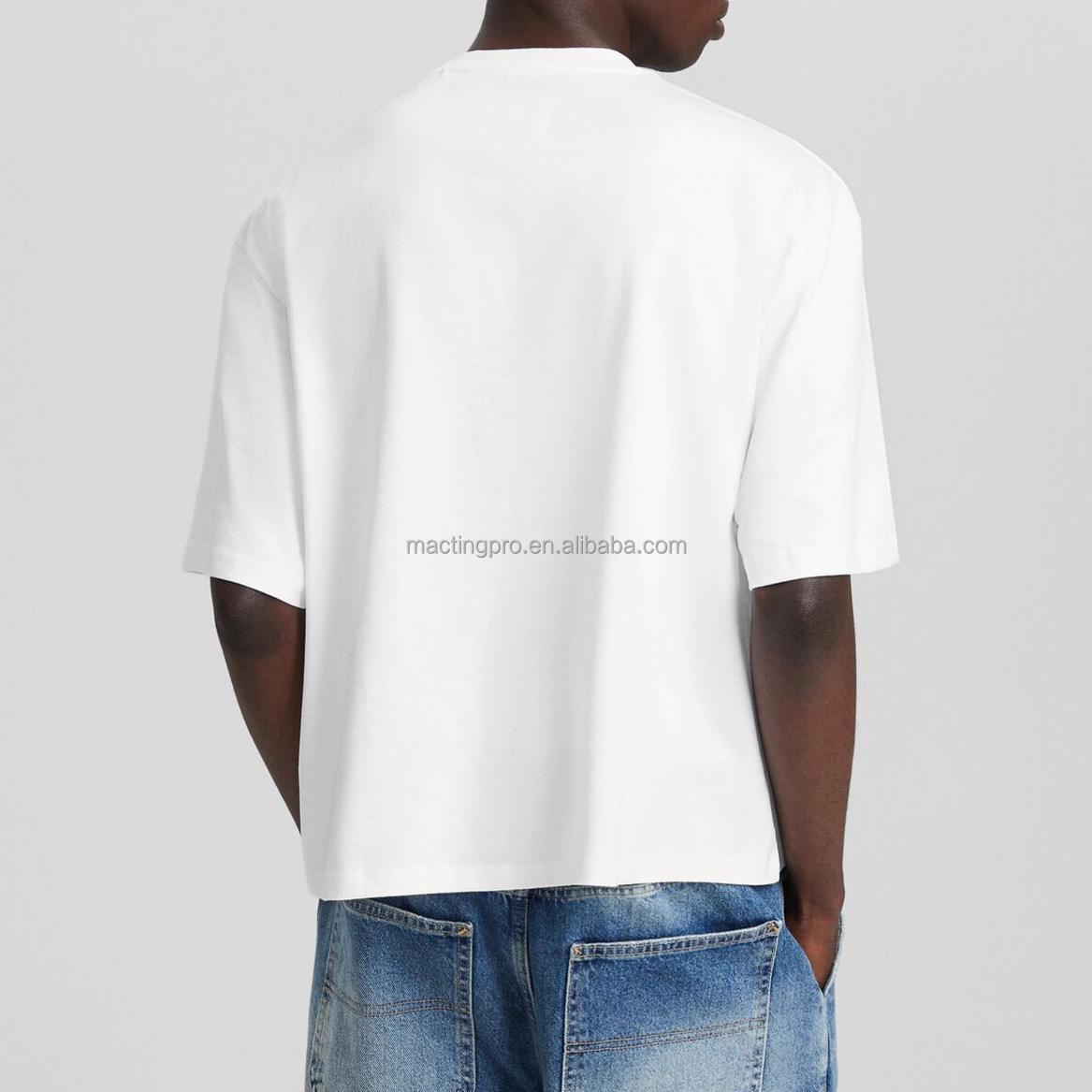 Cotton Drop Shoulder Boxy T Shirt Fit Box Tee For Men In Oversized Style