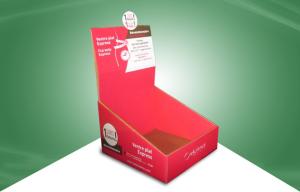 China Skincare Beauty Products Red Cardboard Counter Display Boxes OEM on sale