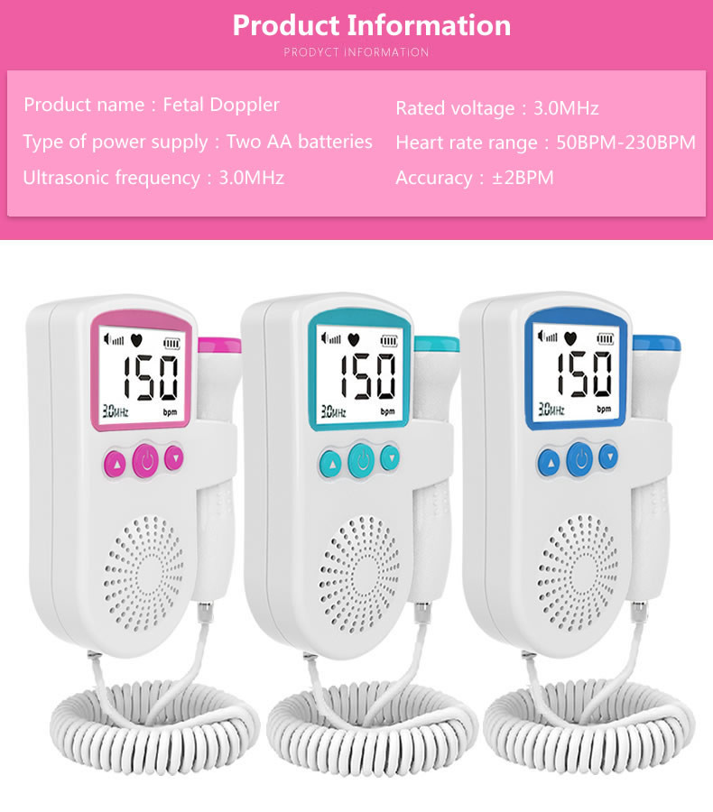 Pregnancy Fetal Heart Monitor,Baby Health Doppler Fetal Heart Monitor During Pregnancy 180g Weight