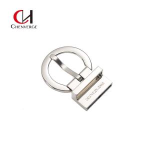 China Circular 35mm Reversible Belt Buckles Zinc Alloy Material Laser Logo wholesale