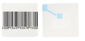 China Barcode Coated Paper 8.2mhz RF EAS Security Labels Stickers Anti Theft on sale