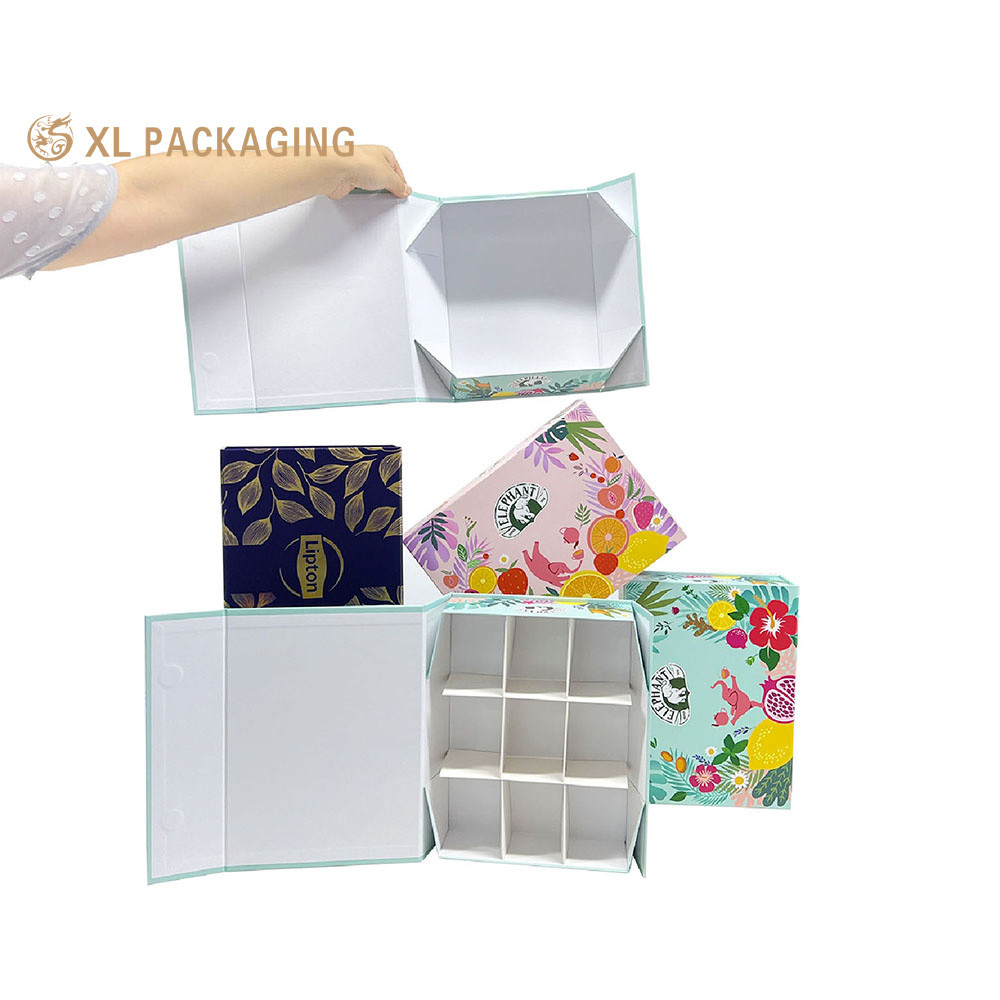 XL Packaging Custom Luxury Boxes Eco-friendly Custom Size Recyclable Cardboard Paper Hard Rigid Magnet Box Packaging With Magnetic Lid