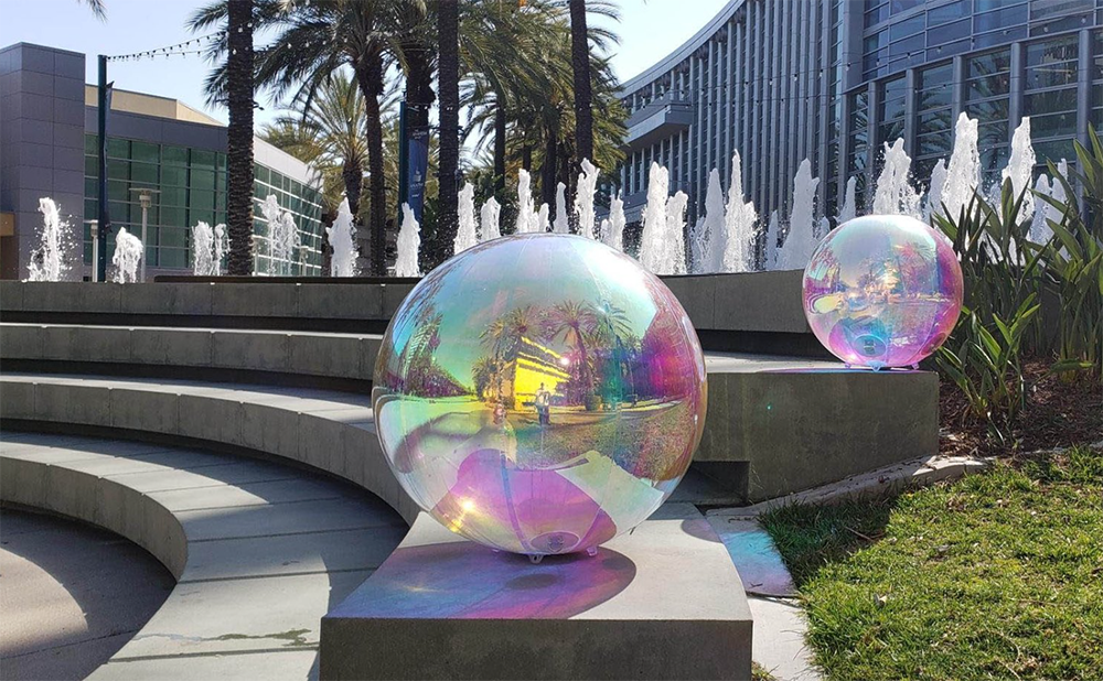Double Layer PVC Large Mirror Ball Outdoor Decorative Inflatable