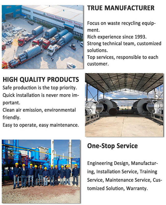 High Efficiency Pyrolysis Plant Waste Tyres To Fuel Machinery