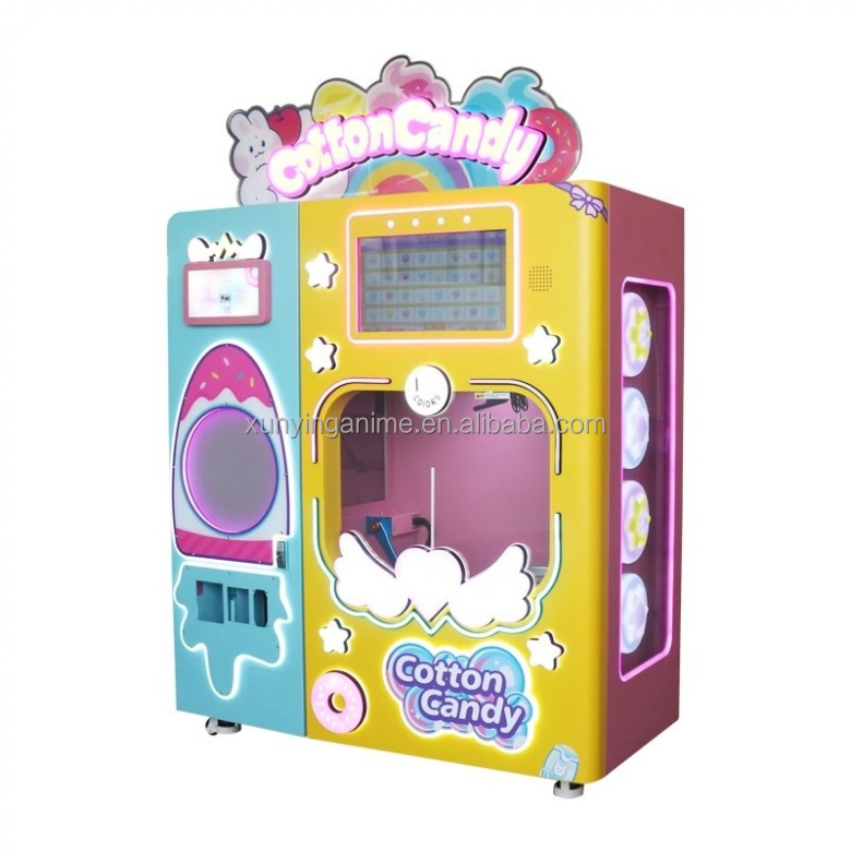 Metal Acrylic Plastic Flower Cotton Candy Vending Machine Tabletop 230V