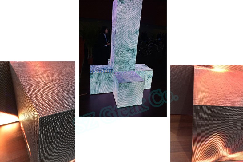 Full color cube magic led pixel 3d dj booth