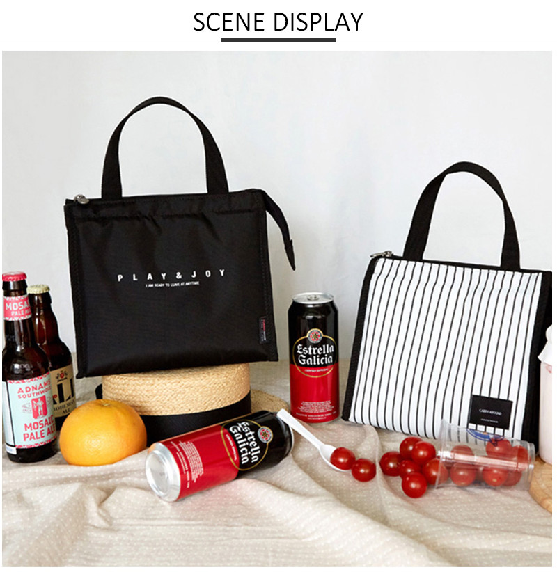 Embroidery Logo Reusable Insulated Lunch Cooler Bags
