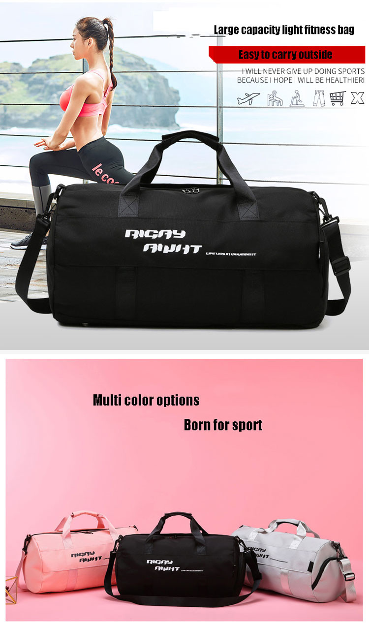 Travel Custom Gym Bag Mens Duffle Bag With Shoe Compartment Outdoor