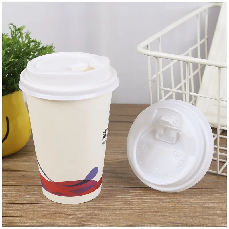 Disposable PLA PS PET Plasti Flid Cup Lid Hot Drink Cover Cap Plastic Lids For Paper Cups
