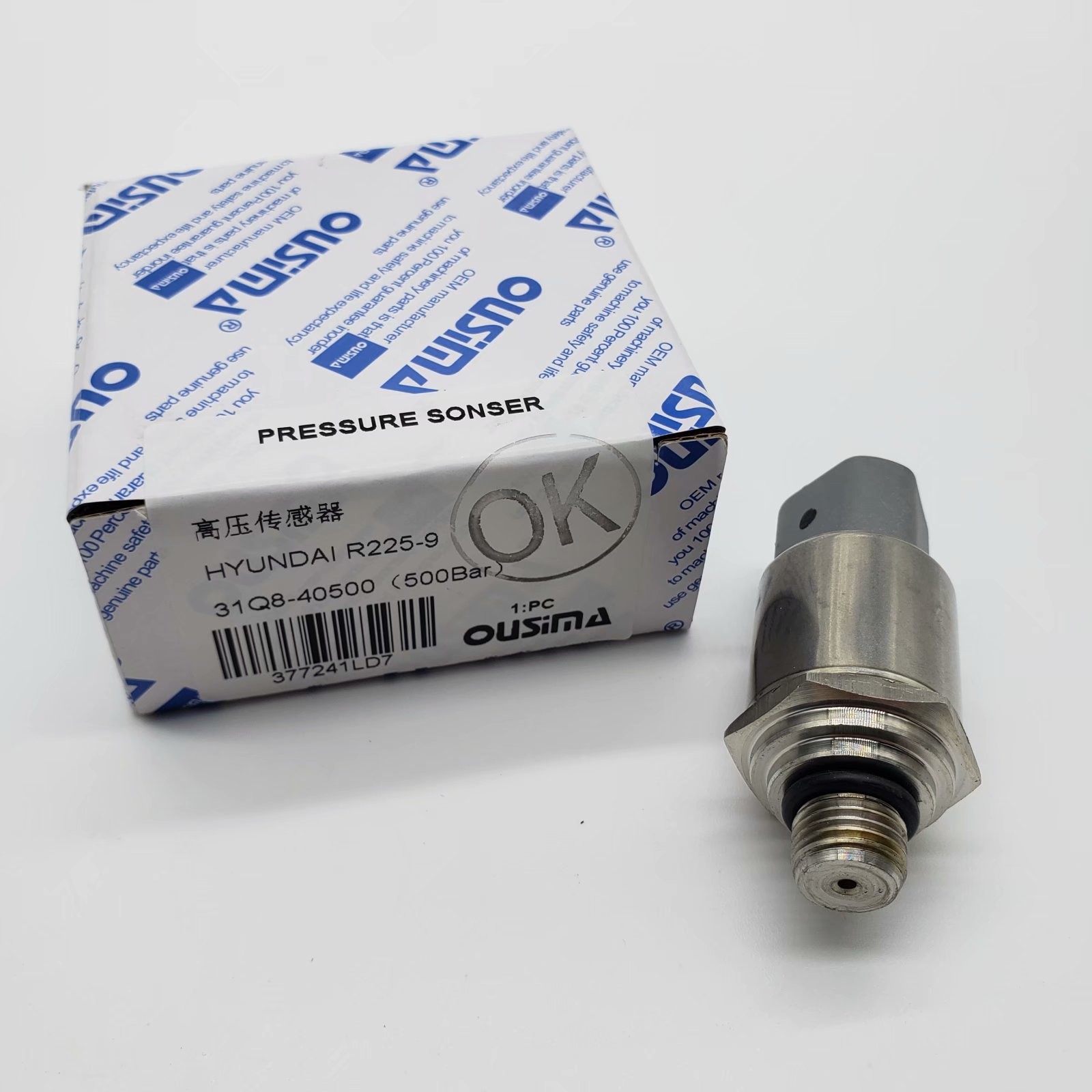 OUSIMA Excavator Pressure Sensor 31Q840500 31Q8-40500 500 Bar For HYUNAI R225-9