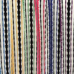 China Floral Stripes Dyed Print Moss Poly Crepe Woven Fabric 60 Inch wholesale