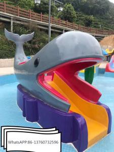 China Anti UV Kids Water Park Equipment Fiberglass Whale Water Slide wholesale