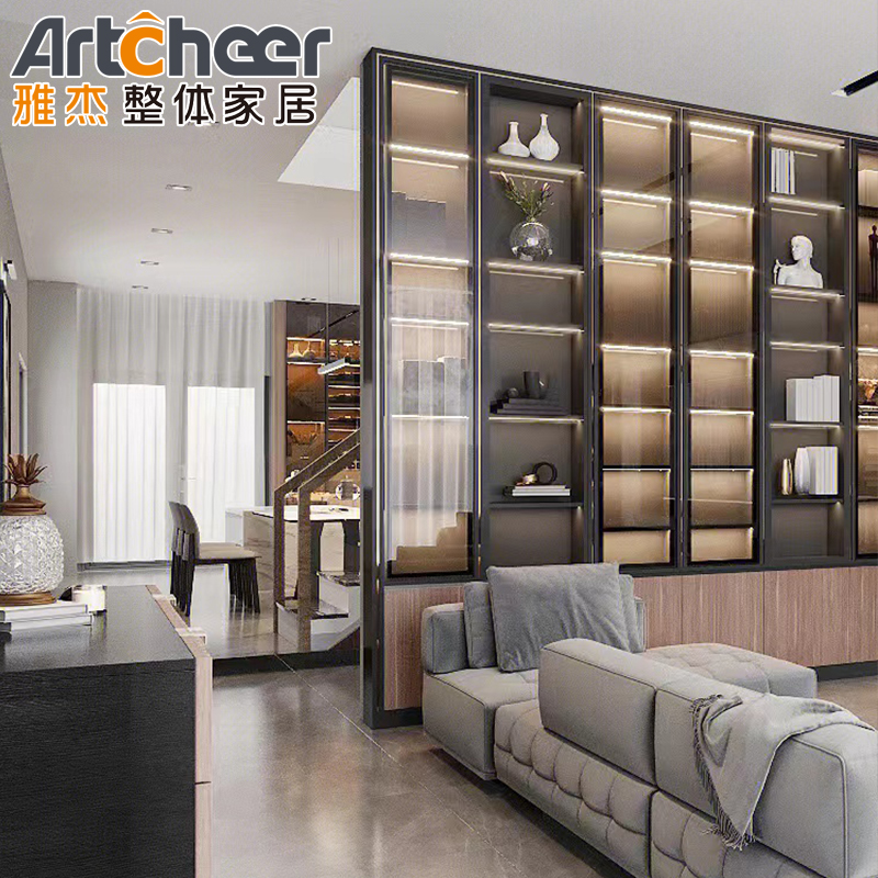 Modern Style Customized Color Cabinet Pantry with Quartz Counter Top and Storage