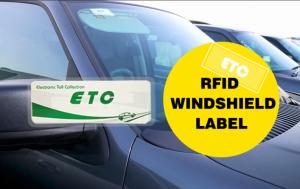 China Coated Paper RFID Windshield Labels / RFID Vehicle Label 860 - 960MHZ wholesale