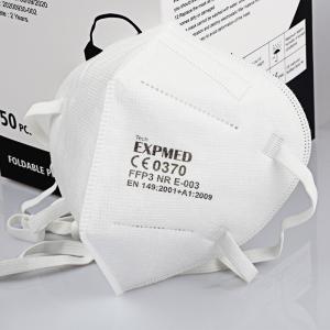 China Lightweight Anti Smoke White FFP3 Face Mask wholesale