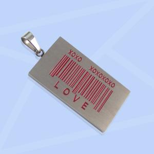 China 316L Stainless Steel Rectangle Square Shaped Necklace Pendant LPS0110 wholesale