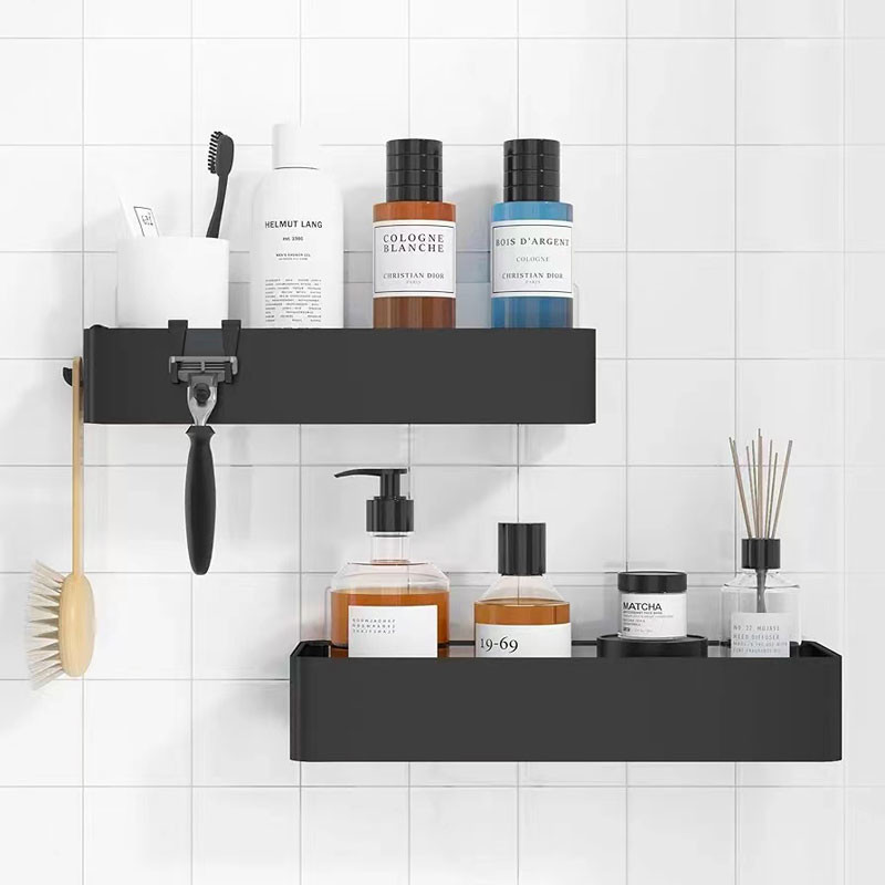 Drill-Free Rustproof Adhesive Shower Organizer Stainless Steel Shower Rack for Inside Shower