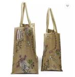 Waterproof Eco Reusable Jute Ladies Handbags Custom Pattern