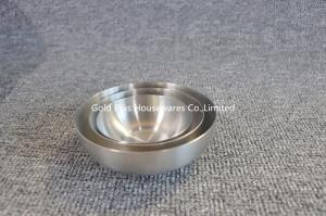 China Promotional Stainless Steel Round Tray Hotel Tableware Metal Salad Bowl Set wholesale