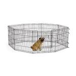 8 Side Panels 24'' Metal Puppy Playpen For Exercise