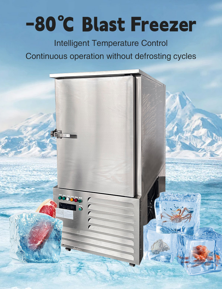 Commercial Kitchen Cold Blast Quick Freezer -80 Degrees 300 Liters Commercial Blast Freezer