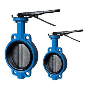 China PN16 Class150 Ductile Iron Body Handle Wafer Butterfly Valve For Water Oil Gas wholesale