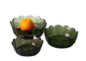 China Fruit Food Solid Colored Lead Free Glass Bowls Centrifugal Casting wholesale
