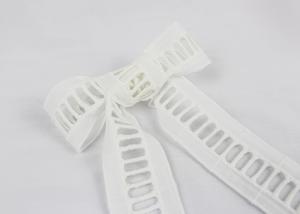 China Cotton Floral White Embroidered Lace Ribbon For Ladies Dress Sewing Soft Stretch wholesale