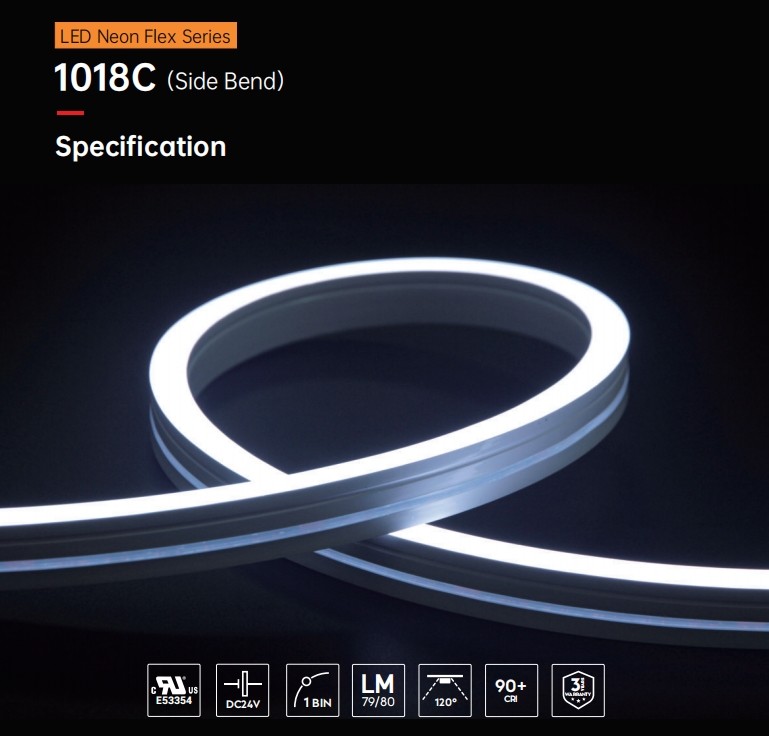 1018C Flexible Side Bend LED Light Strip Long Span LED Neon Strip With White RGB RGBW