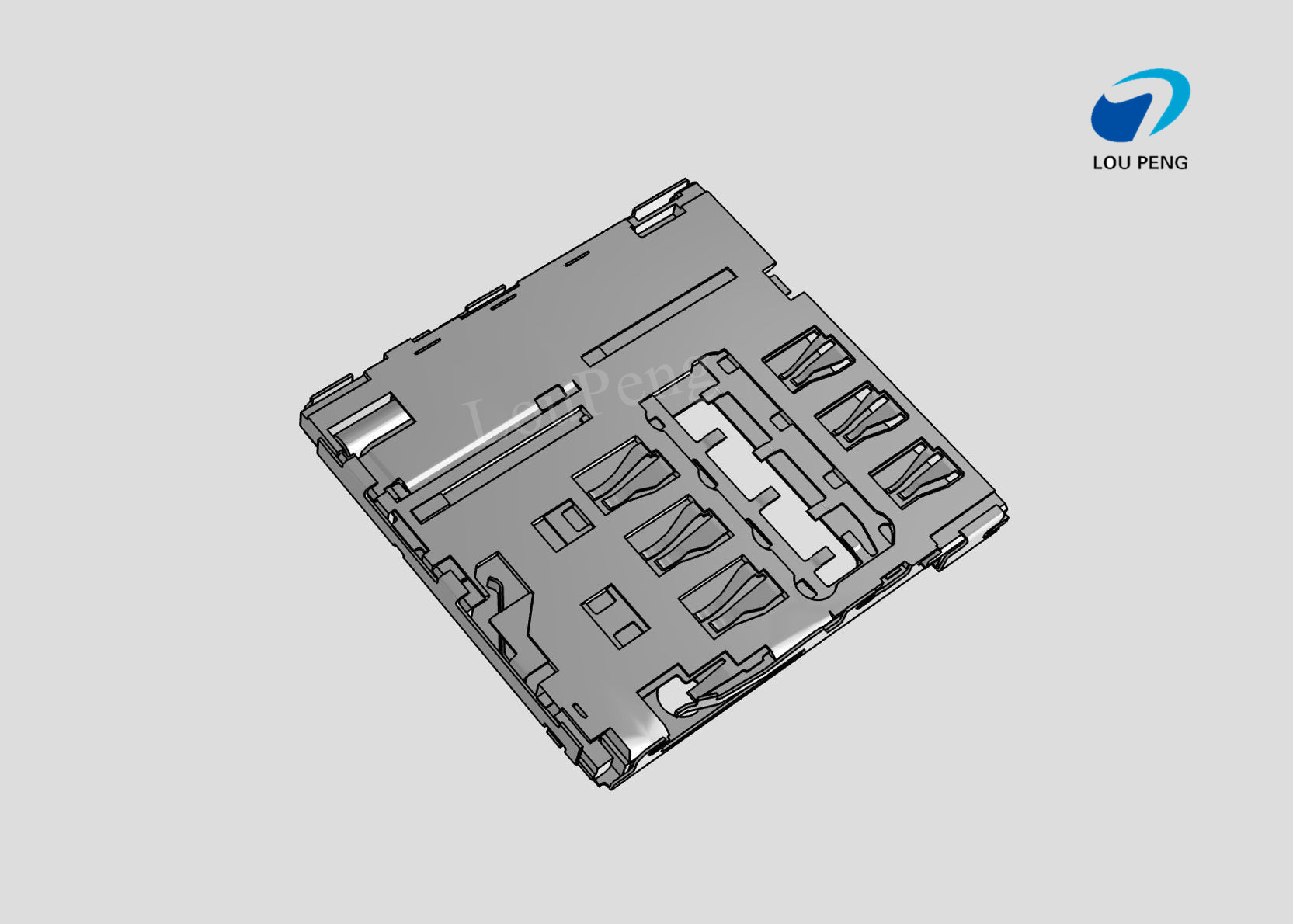 SIM Connectors, SIM Card Connectors, 3FF SIM Compatible Card, 6 Position, 2.54mm [.1in] Centerline, 6 Loaded Position