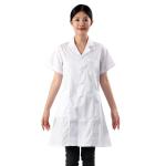 Pharmaceutical Factory White Unisex Lab Coat Long Sleeve Collar For Adults