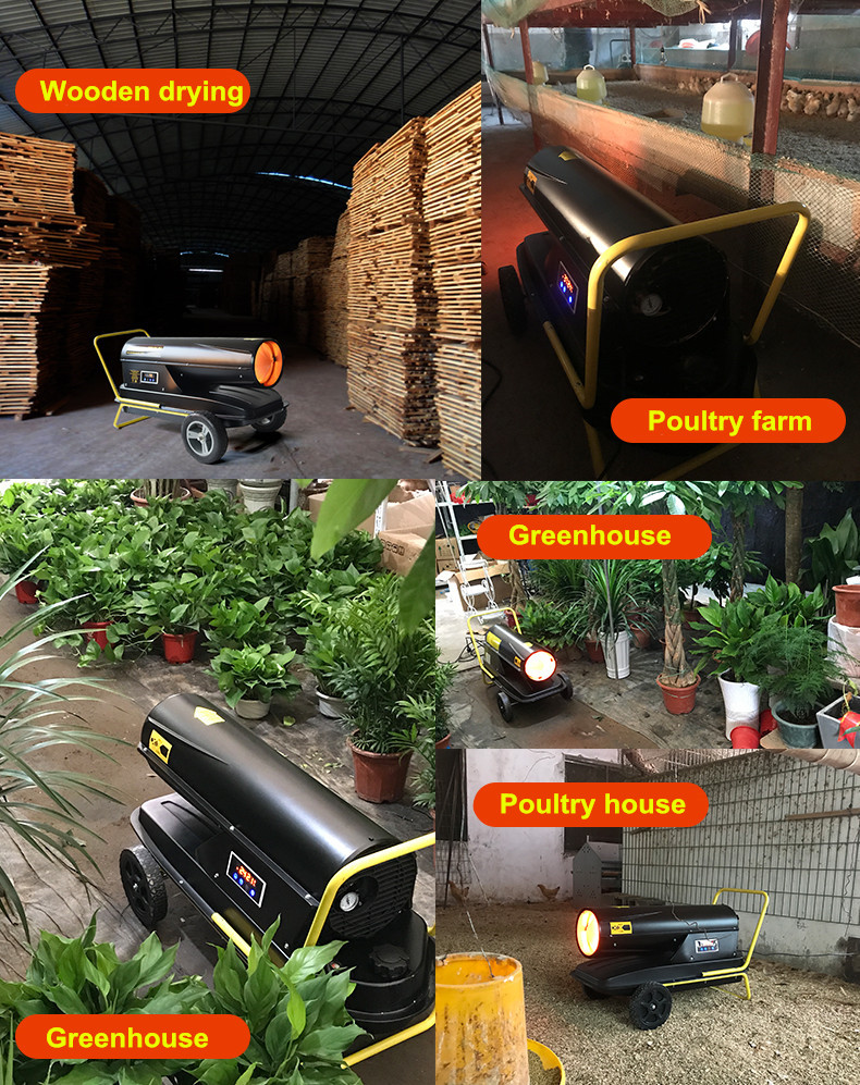 Poultry Farming Industrial Forced Air Heater 22.3Kg Fully Automatic Operation