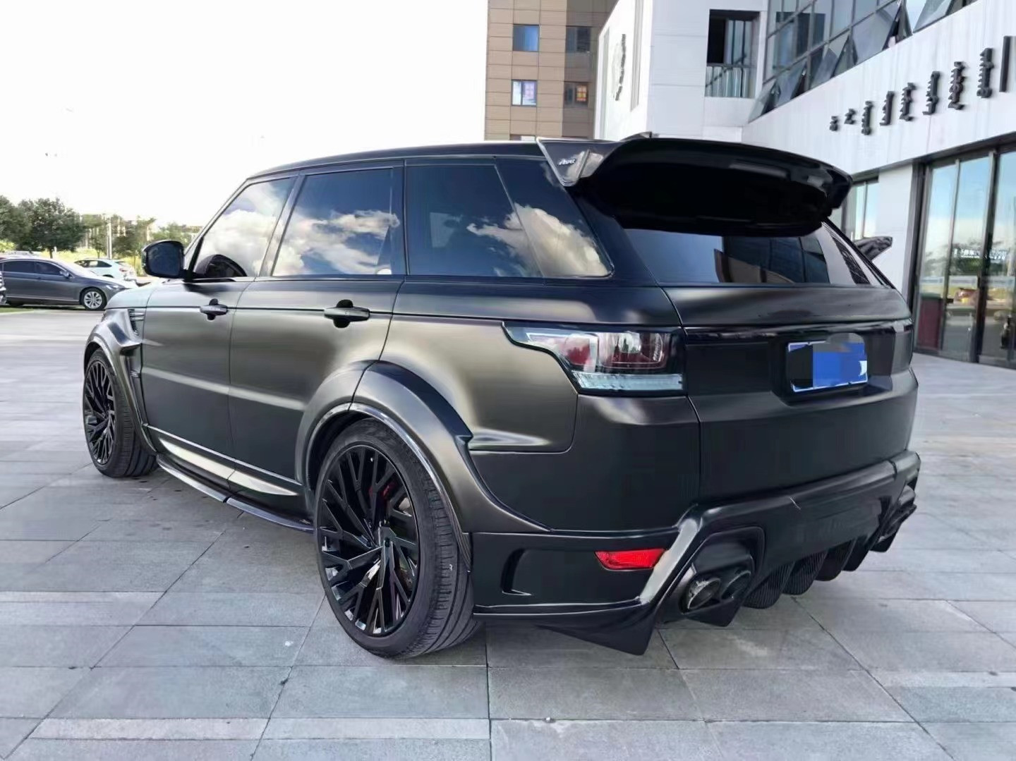 Runde ASPEC Style CF& FRP Wide Body Kit Front Bumper Rear Bumper Side Skirt Fender for Land Rover RANGE ROVE SPORT 2014-2017