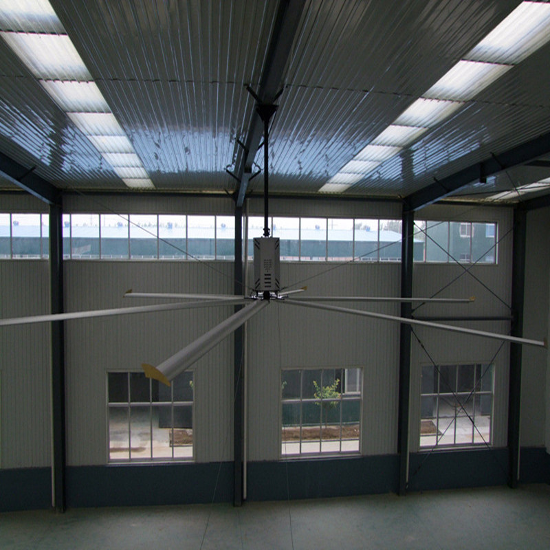 Aluminium Alloy 6 Blades Industrial Ceiling Fans 8m 7.5m Big Diameter