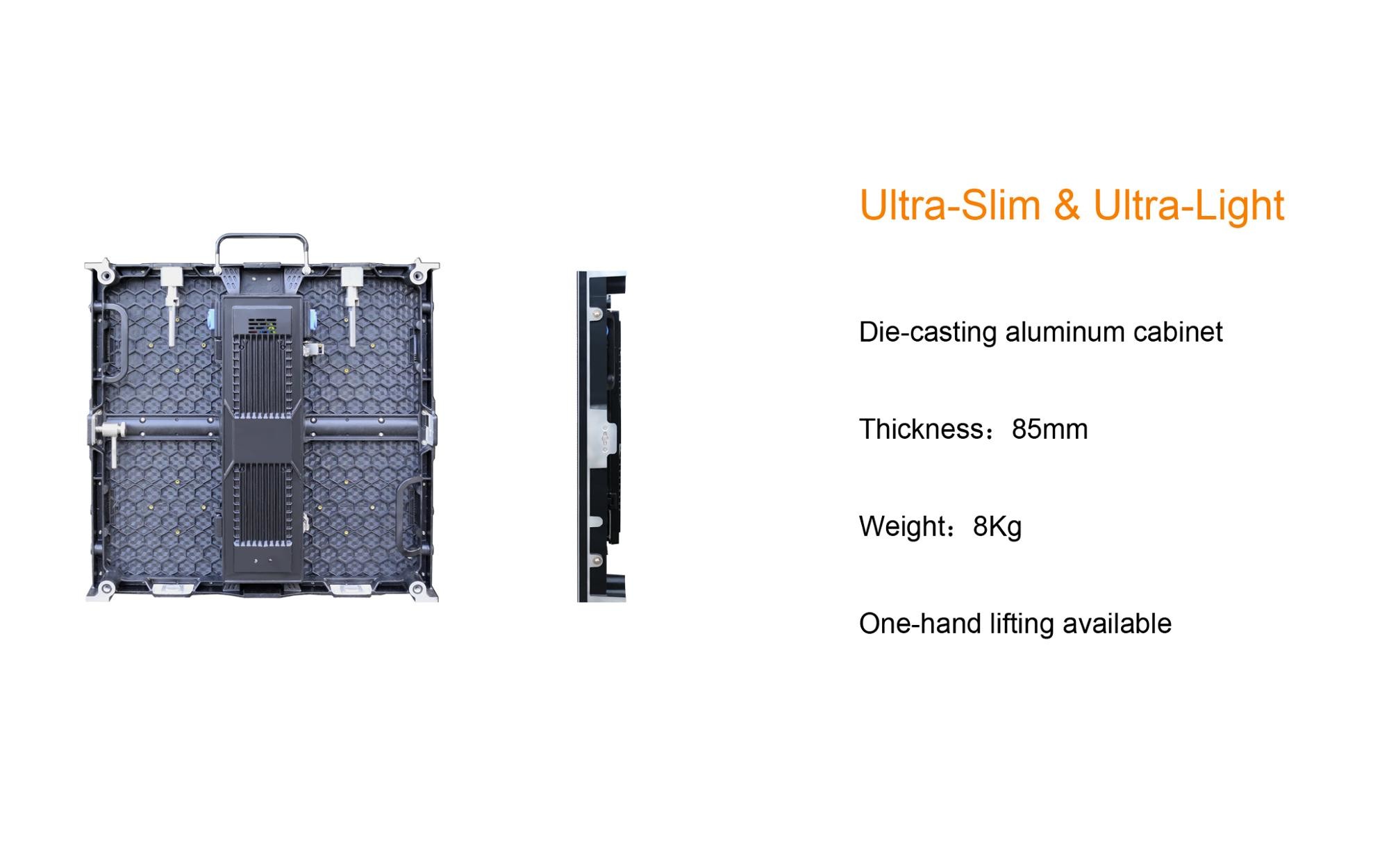 Small Outside LED Screen Rental Cabinet Splicing Structure With Positioning Function